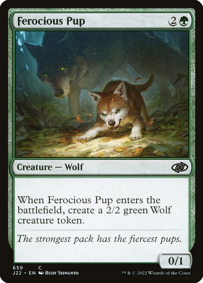 Magic the Gathering Card - Ferocious Pup - MTG Circle