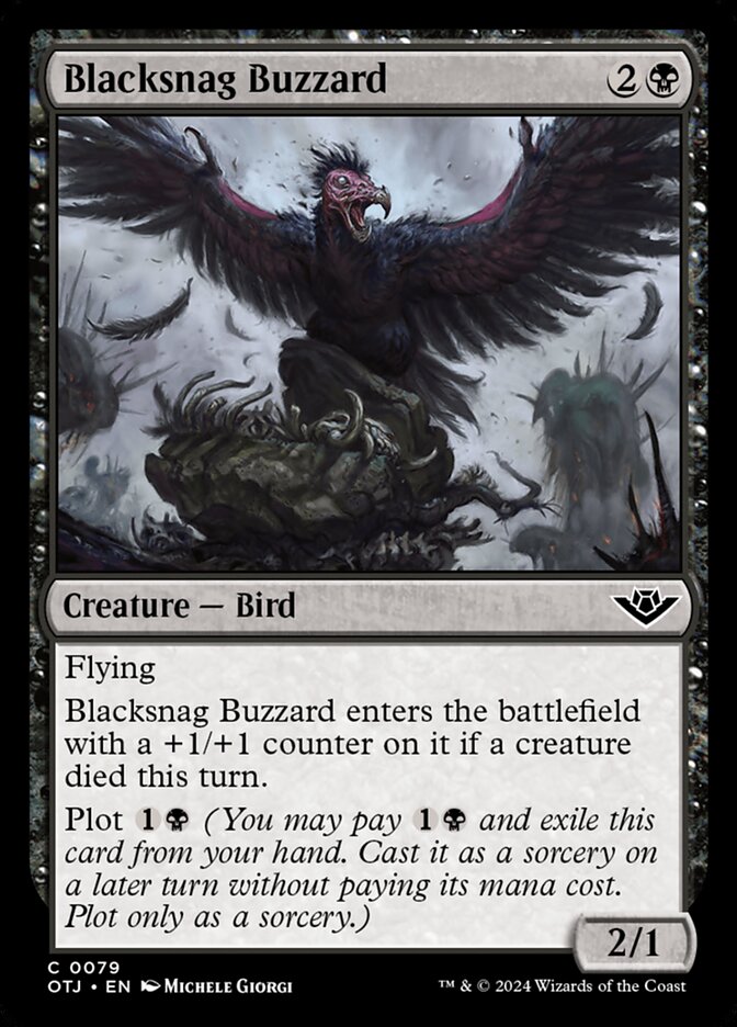 Magic the Gathering Card - Blacksnag Buzzard - MTG Circle