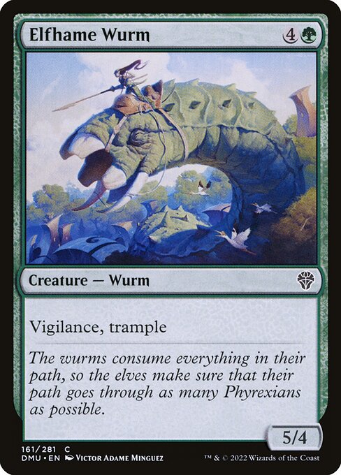 Magic the Gathering Card - Elfhame Wurm - MTG Circle