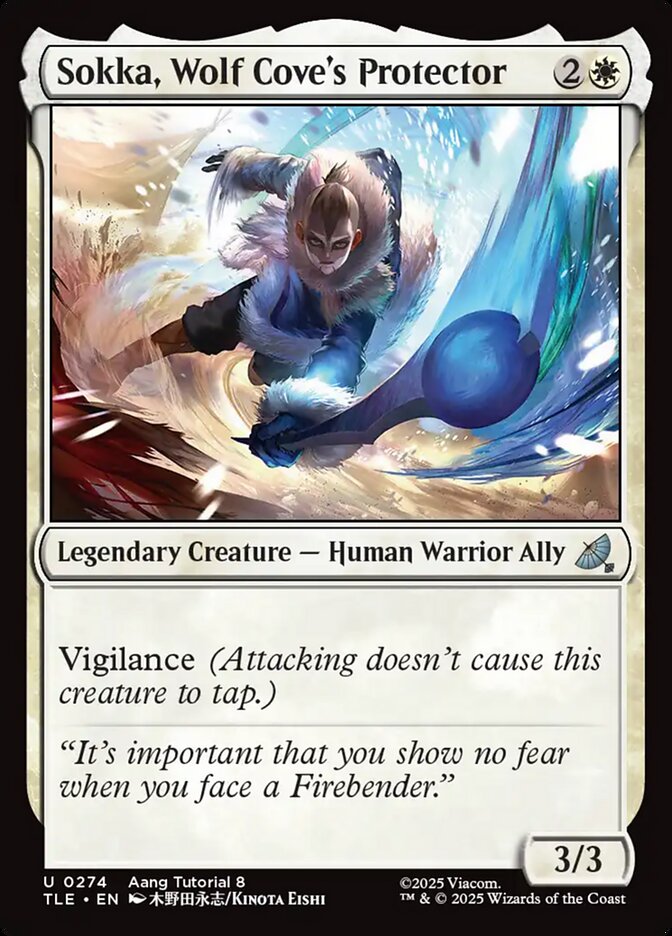 Magic the Gathering Card - Sokka, Wolf Cove's Protector - MTG Circle