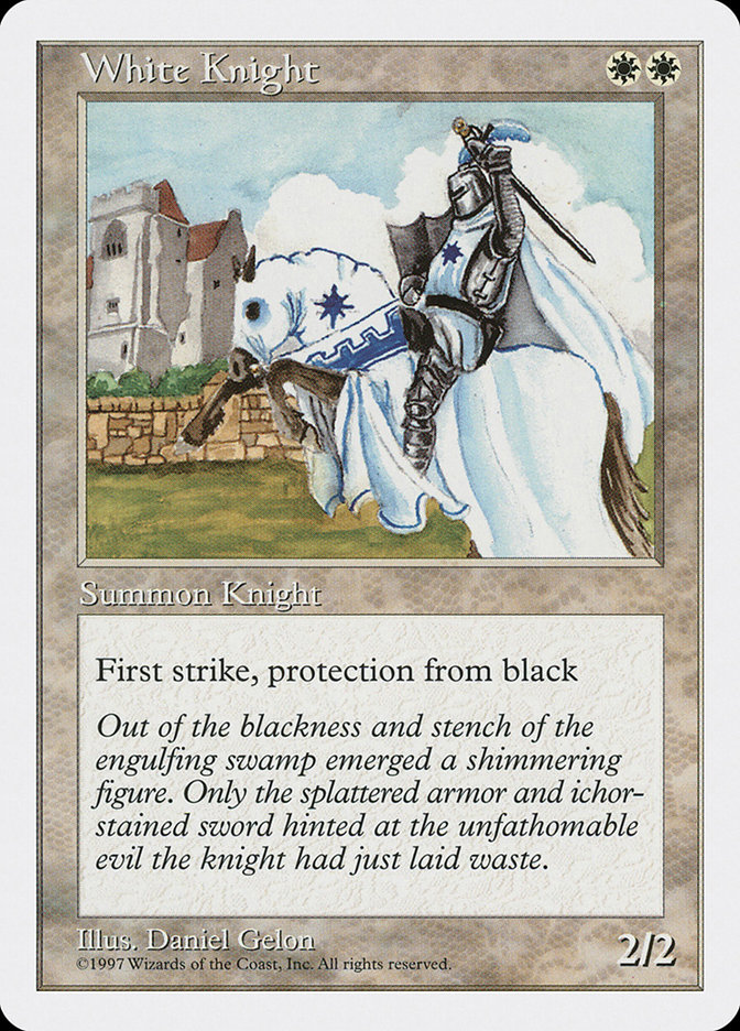 Magic the Gathering Card - White Knight - MTG Circle
