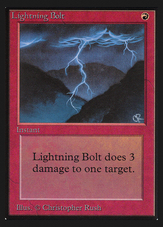 Magic the Gathering Card - Lightning Bolt - MTG Circle