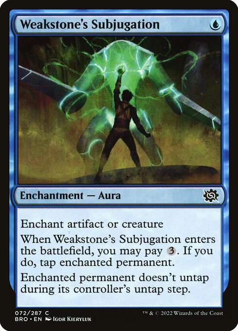 Magic the Gathering Card - Weakstone's Subjugation - MTG Circle