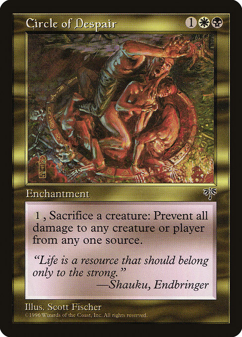 Magic the Gathering Card - Circle of Despair - MTG Circle