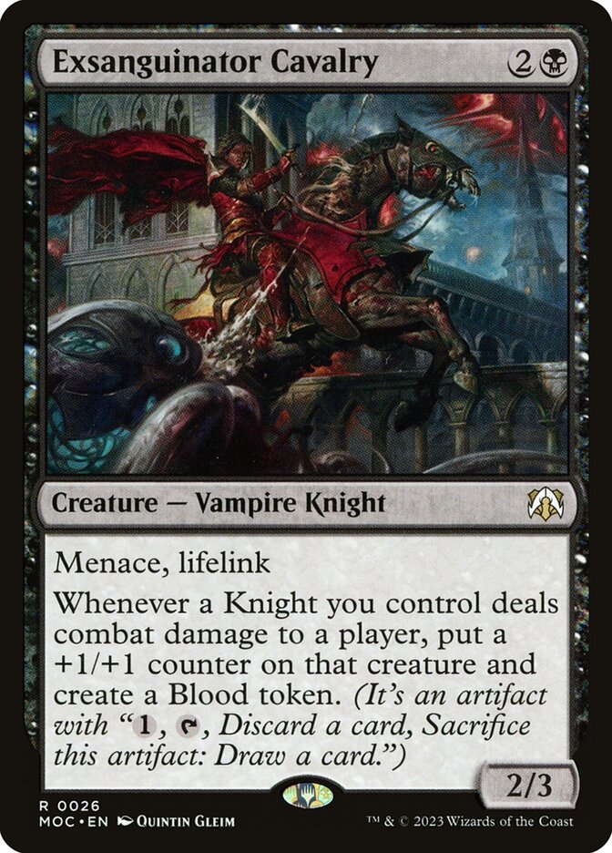 Magic the Gathering Card - Exsanguinator Cavalry - MTG Circle