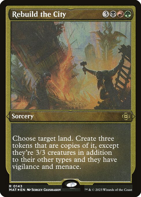 Magic the Gathering Card - Rebuild the City - MTG Circle