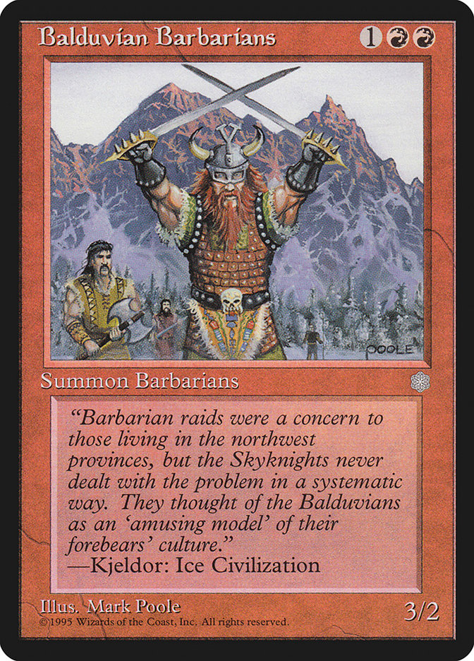 Magic the Gathering Card - Balduvian Barbarians - MTG Circle