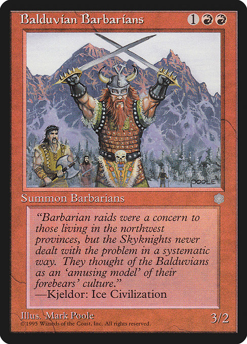 Magic the Gathering Card - Balduvian Barbarians - MTG Circle