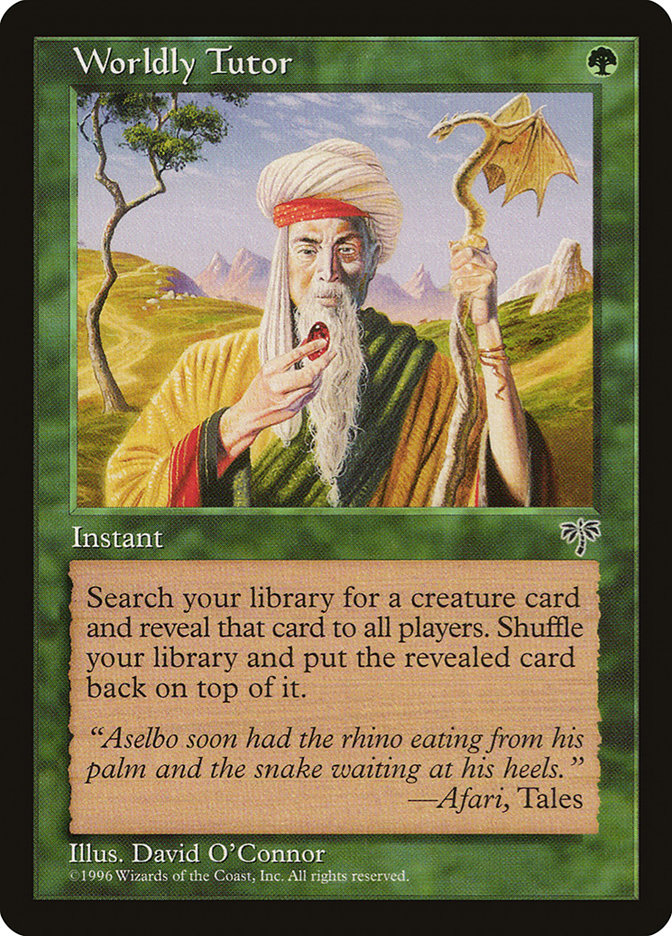 Magic the Gathering Card - Worldly Tutor - MTG Circle
