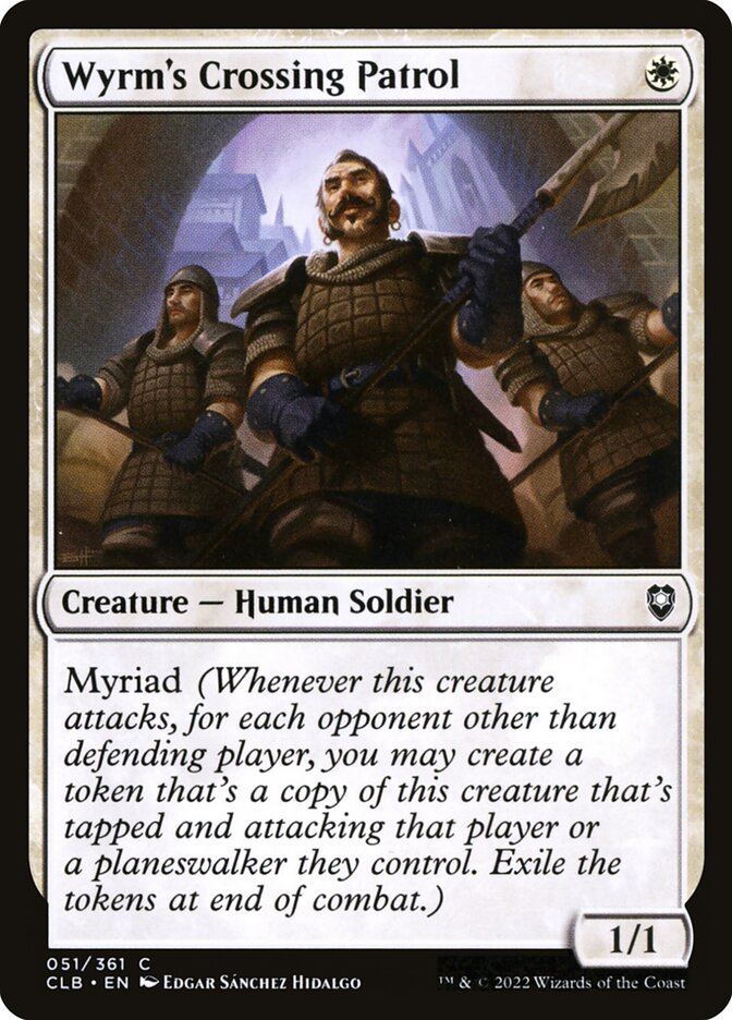 Magic the Gathering Card - Wyrm's Crossing Patrol - MTG Circle
