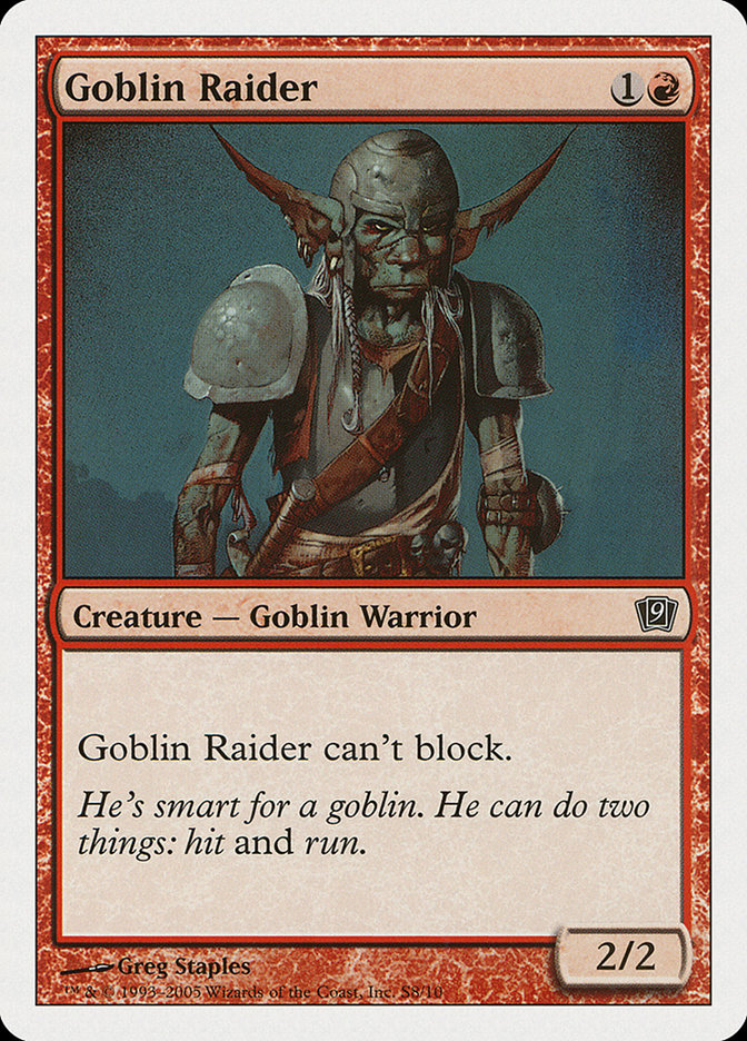 Magic the Gathering Card - Goblin Raider - MTG Circle