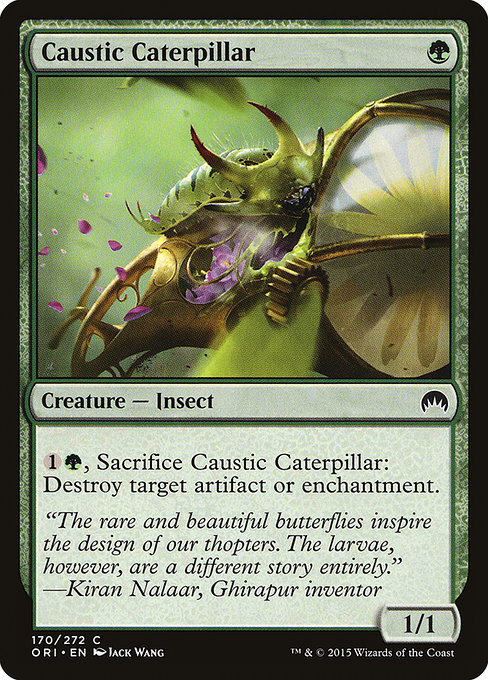 Magic the Gathering Card - Caustic Caterpillar - MTG Circle