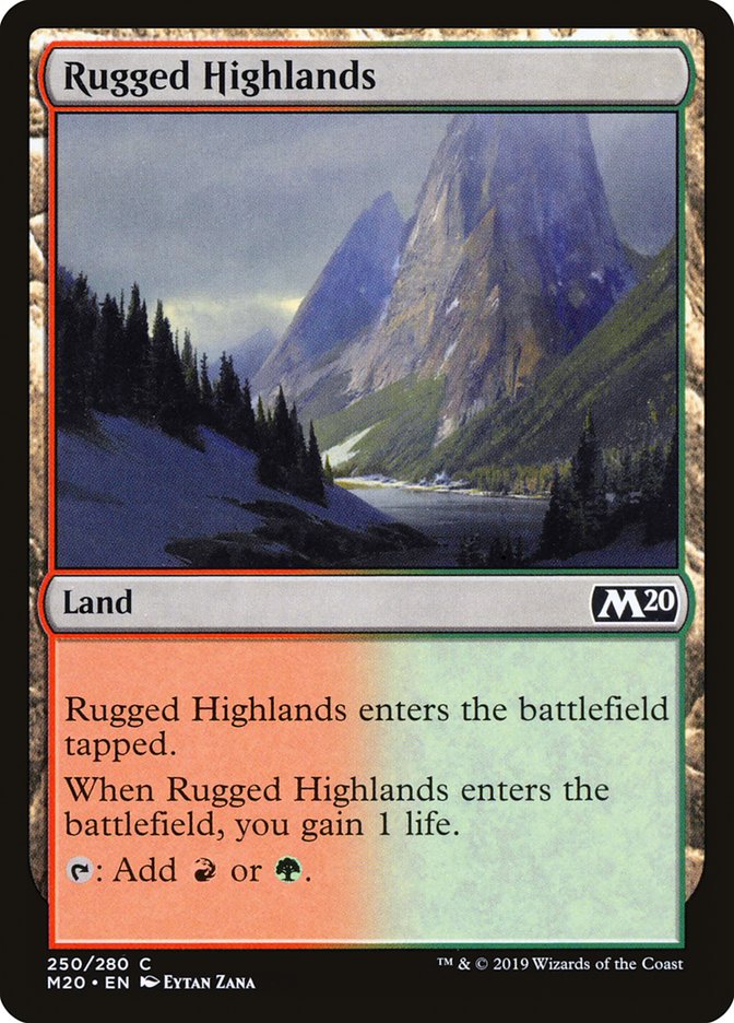 Magic the Gathering Card - Rugged Highlands - MTG Circle