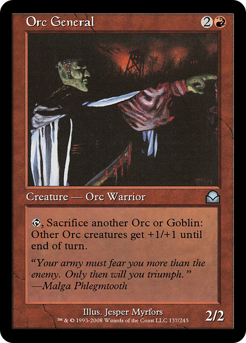 Magic the Gathering Card - Orc General - MTG Circle