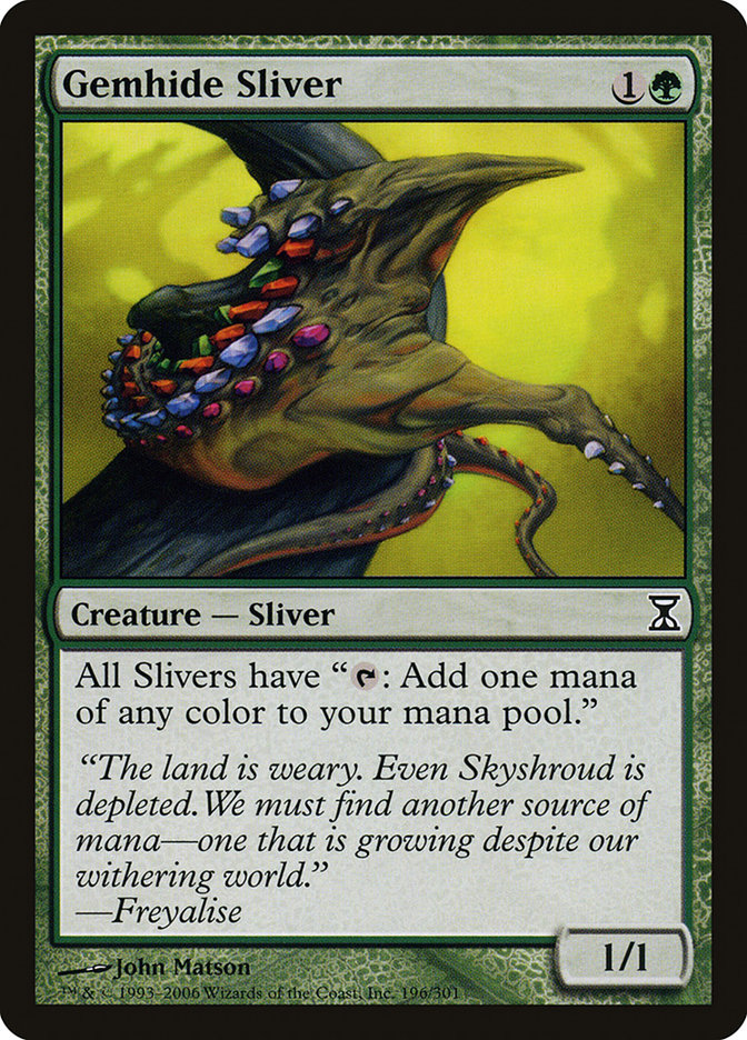 Magic the Gathering Card - Gemhide Sliver - MTG Circle
