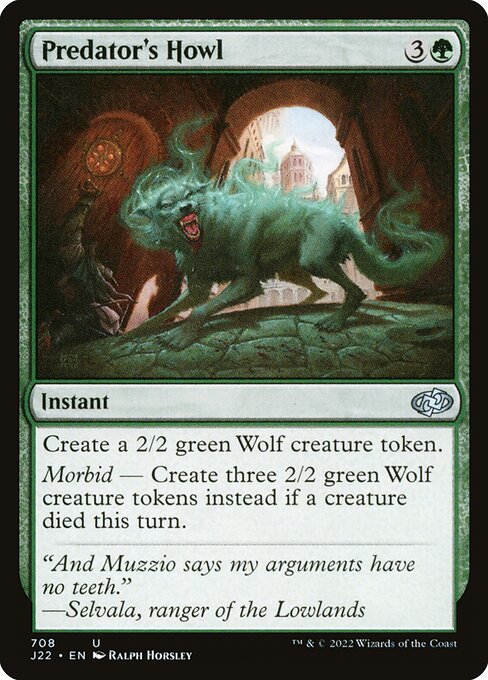 Magic the Gathering Card - Predator's Howl - MTG Circle