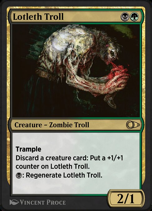 Magic the Gathering Card - Lotleth Troll - MTG Circle