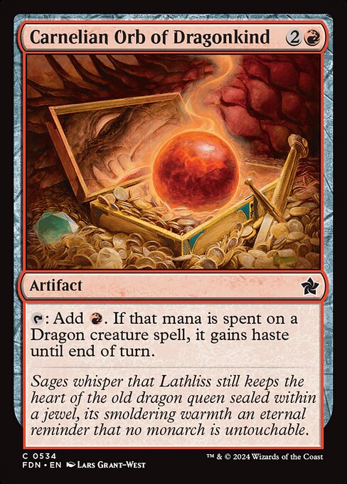 Magic the Gathering Card - Carnelian Orb of Dragonkind - MTG Circle