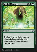 Magic the Gathering Card - Bestial Menace - MTG Circle