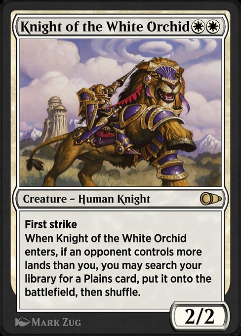 Magic the Gathering Card - Knight of the White Orchid - MTG Circle