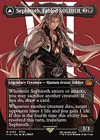 Magic the Gathering Card - Sephiroth, Fabled SOLDIER // Sephiroth, One-Winged Angel - MTG Circle