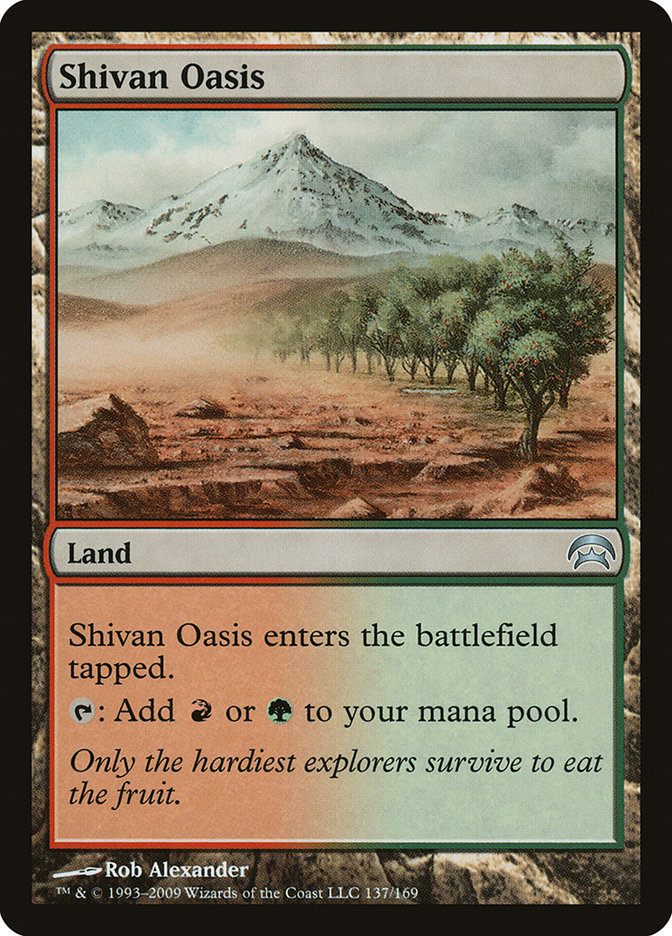 Magic the Gathering Card - Shivan Oasis - MTG Circle