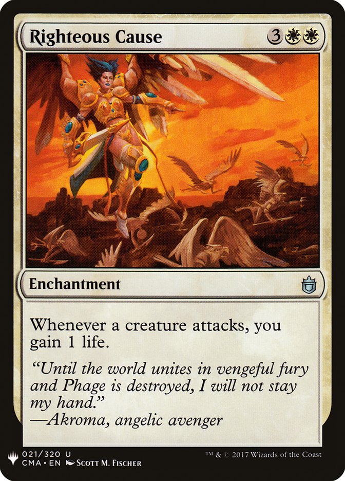 Magic the Gathering Card - Righteous Cause - MTG Circle