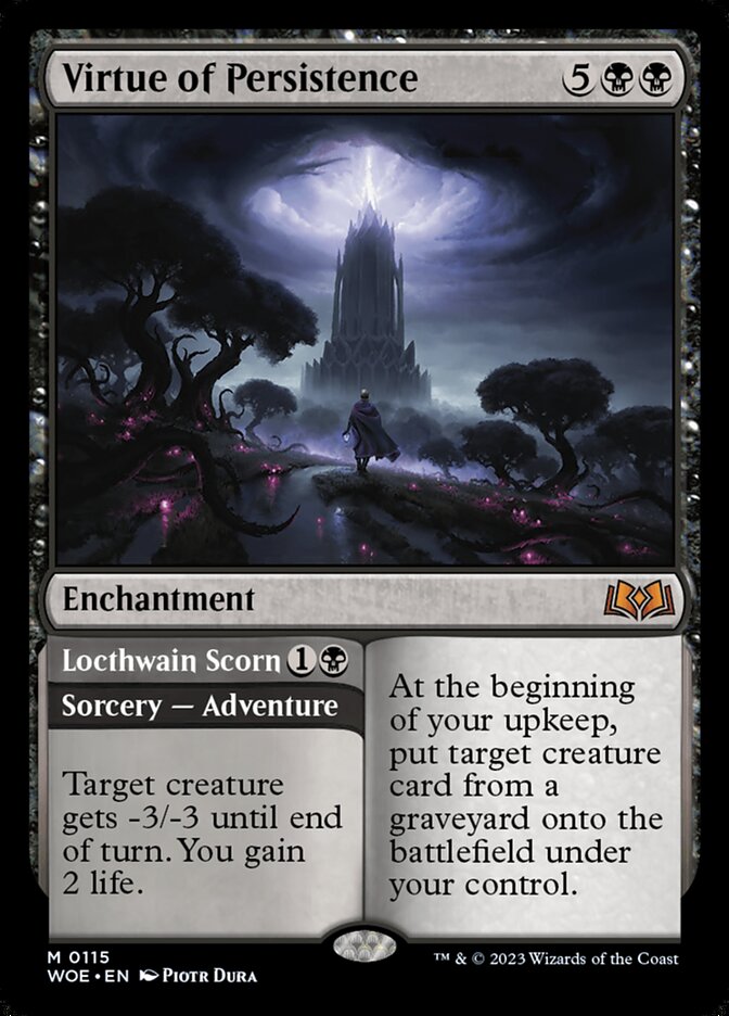 Magic the Gathering Card - Virtue of Persistence // Locthwain Scorn - MTG Circle