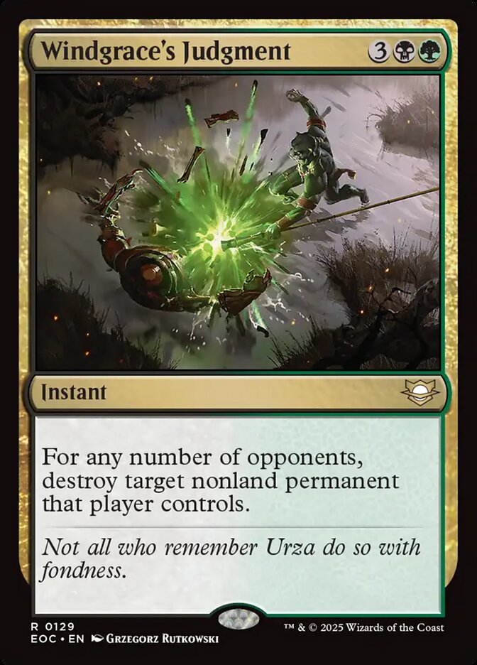 Magic the Gathering Card - Windgrace's Judgment - MTG Circle