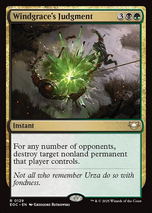 Magic the Gathering Card - Windgrace's Judgment - MTG Circle