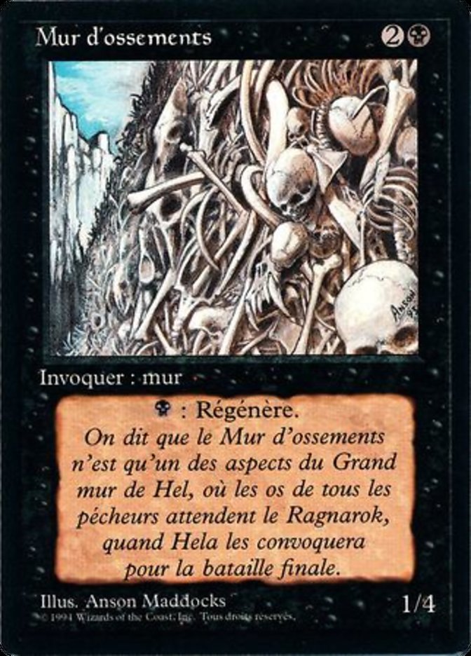 Magic the Gathering Card - Wall of Bone - MTG Circle