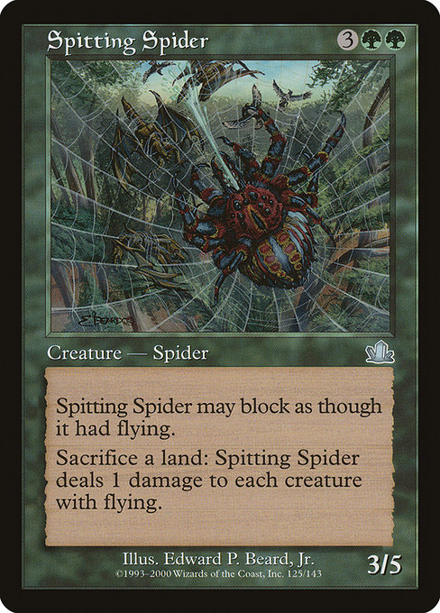 Magic the Gathering Card - Spitting Spider - MTG Circle