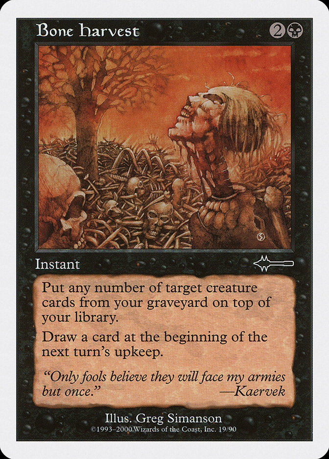 Magic the Gathering Card - Bone Harvest - MTG Circle