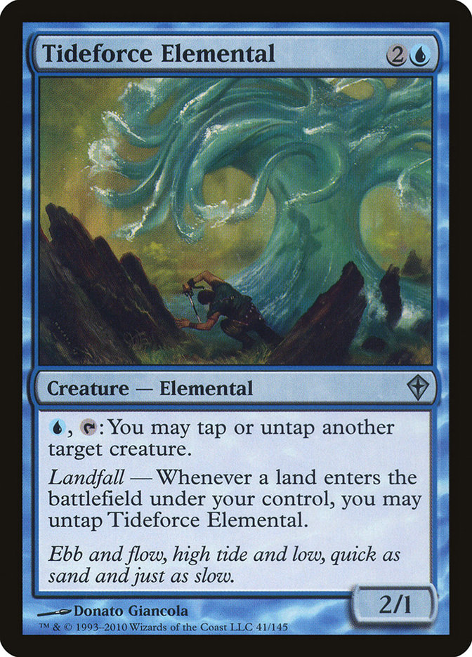Magic the Gathering Card - Tideforce Elemental - MTG Circle