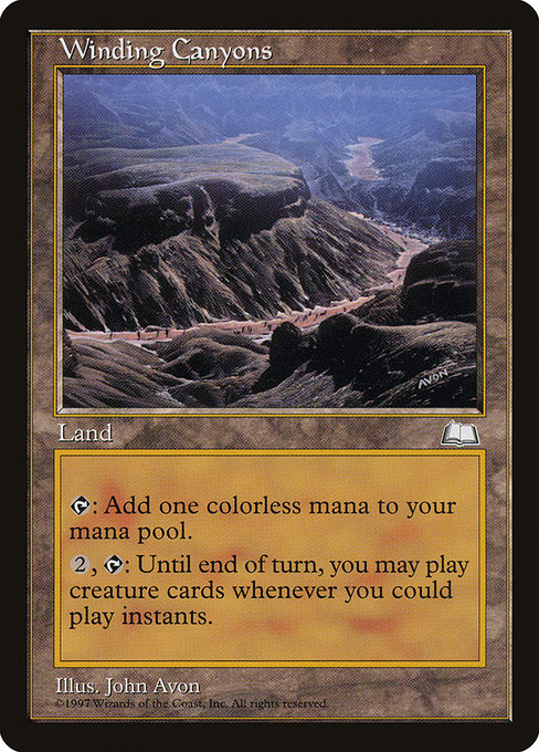 Magic the Gathering Card - Winding Canyons - MTG Circle