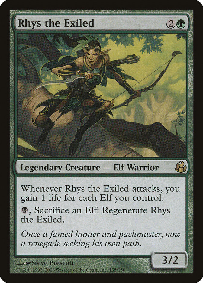 Magic the Gathering Card - Rhys the Exiled - MTG Circle