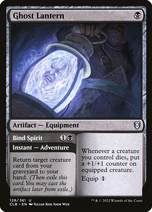 Magic the Gathering Card - Ghost Lantern // Bind Spirit - MTG Circle