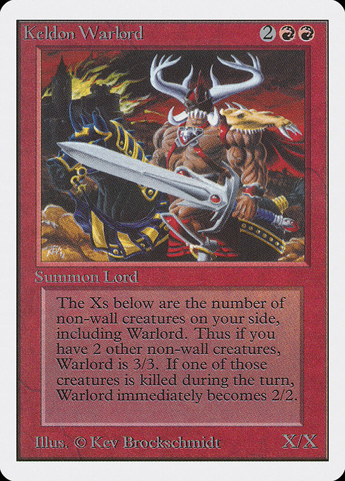 Magic the Gathering Card - Keldon Warlord - MTG Circle