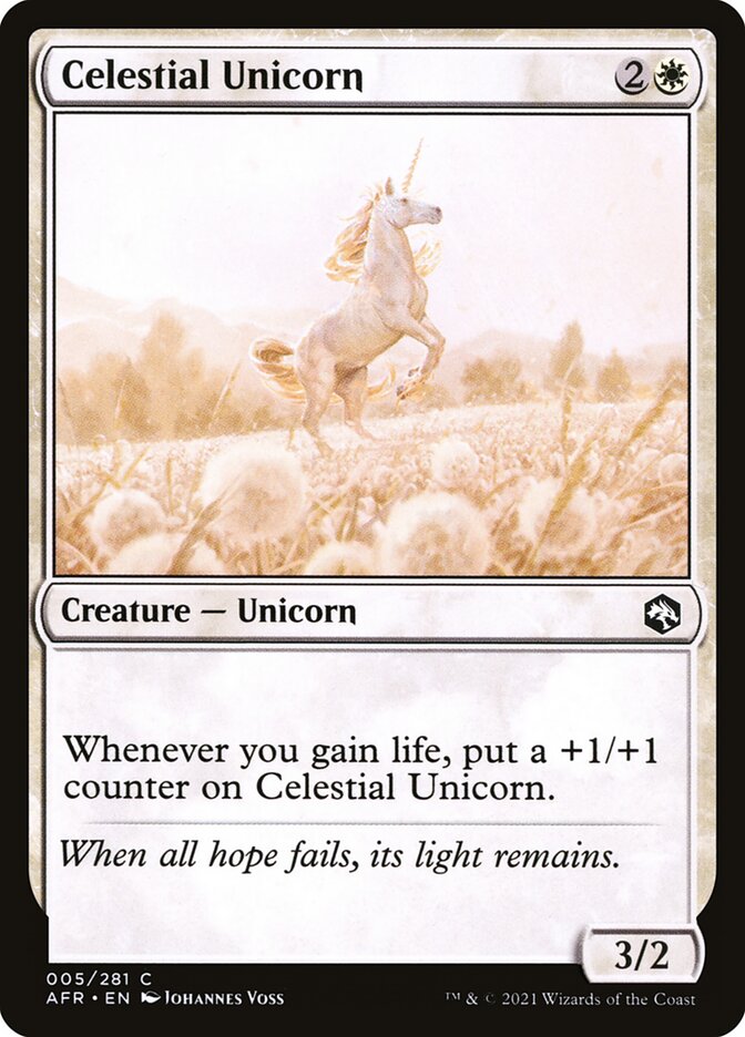 Magic the Gathering Card - Celestial Unicorn - MTG Circle