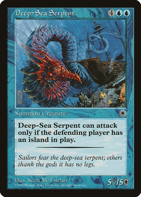 Magic the Gathering Card - Deep-Sea Serpent - MTG Circle
