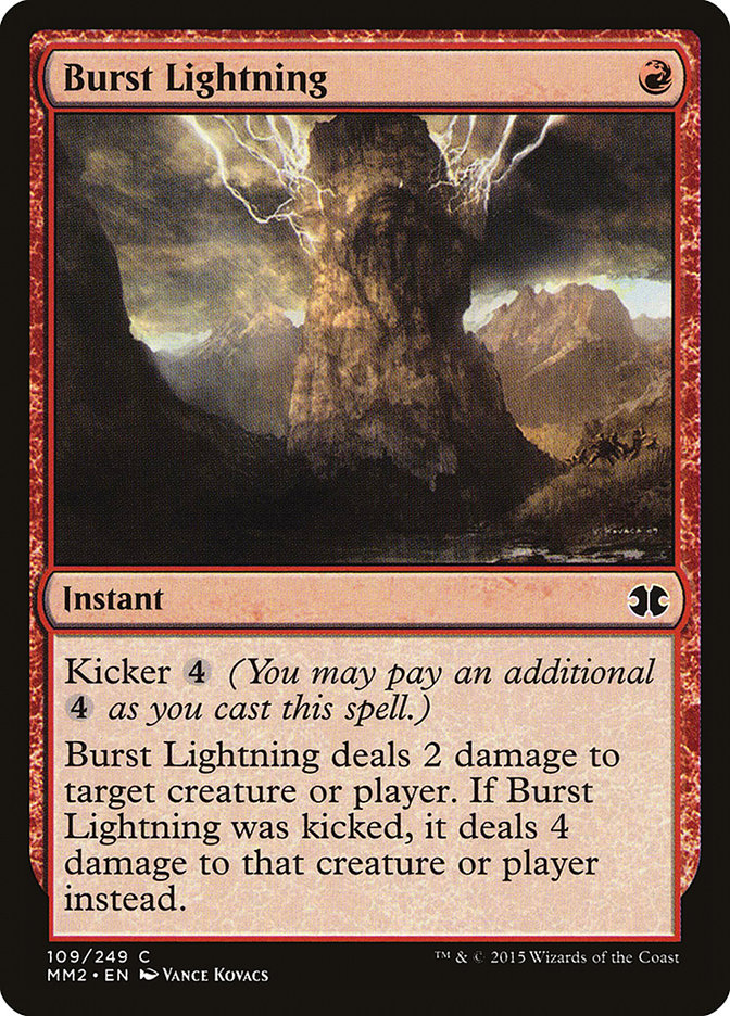 Magic the Gathering Card - Burst Lightning - MTG Circle
