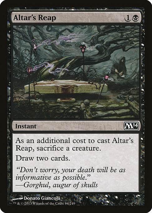 Magic the Gathering Card - Altar's Reap - MTG Circle