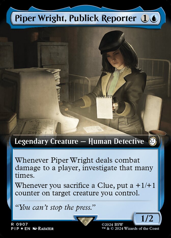 Magic the Gathering Card - Piper Wright, Publick Reporter - MTG Circle