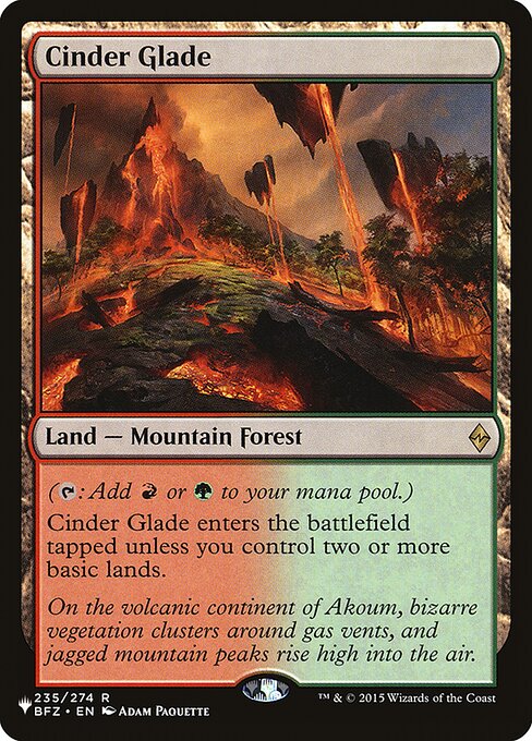 Magic the Gathering Card - Cinder Glade - MTG Circle