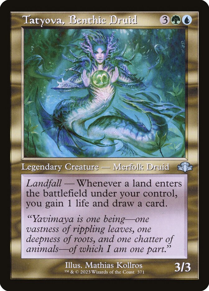 Magic the Gathering Card - Tatyova, Benthic Druid - MTG Circle