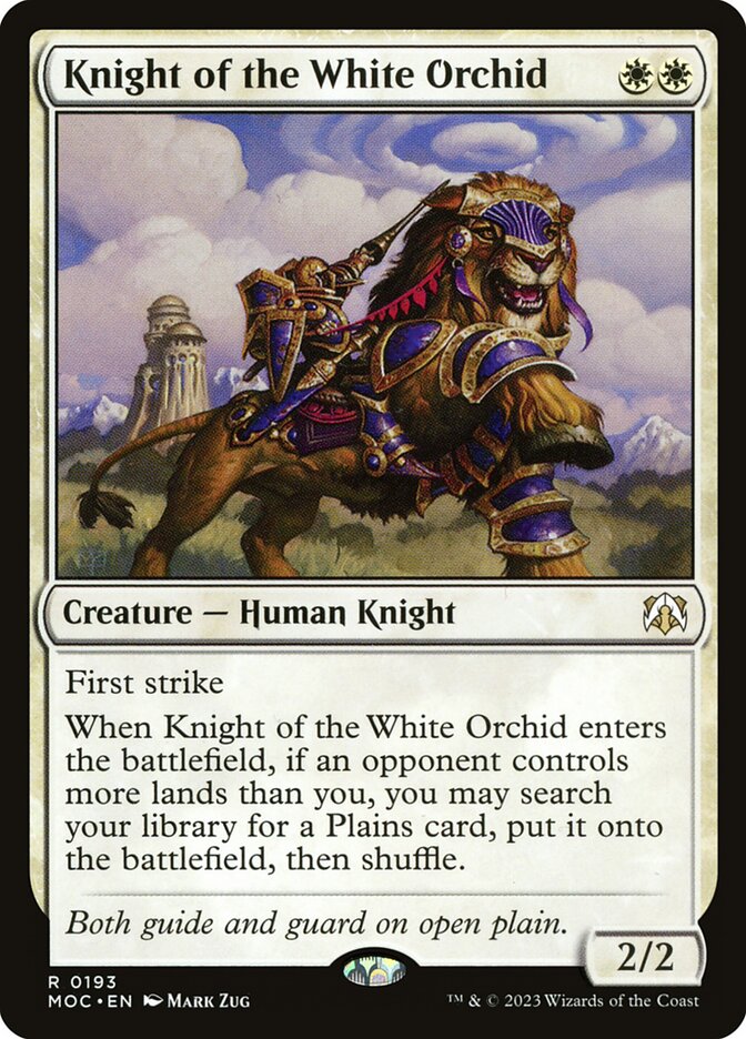 Magic the Gathering Card - Knight of the White Orchid - MTG Circle