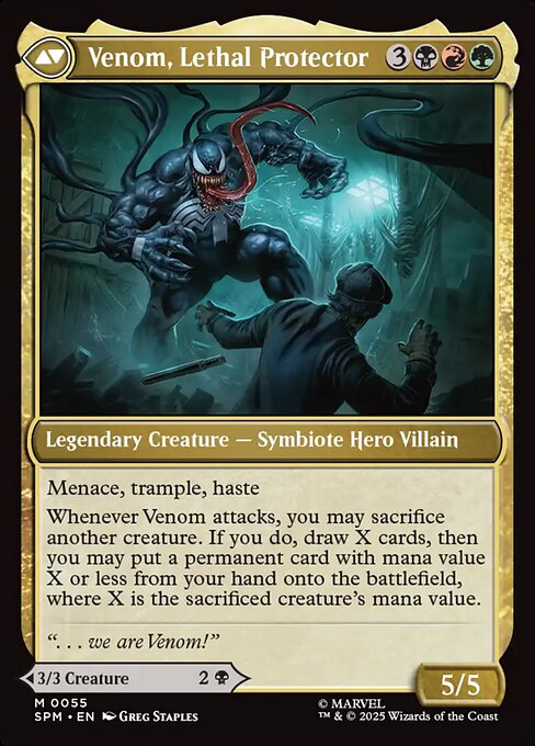 Magic the Gathering Card - Venom, Lethal Protector - MTG Circle