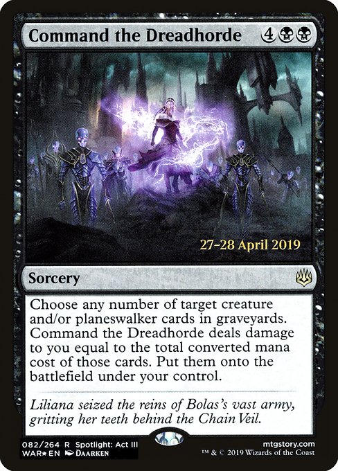 Magic the Gathering Card - Command the Dreadhorde - MTG Circle