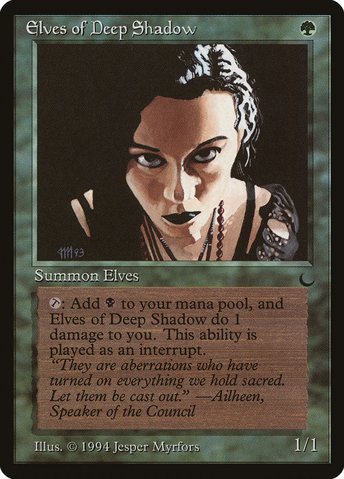 Magic the Gathering Card - Elves of Deep Shadow - MTG Circle