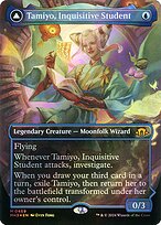 Magic the Gathering Card - Tamiyo, Inquisitive Student // Tamiyo, Seasoned Scholar - MTG Circle